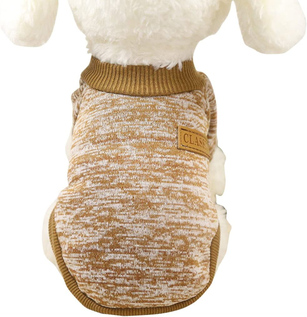 Dog Clothes Dogs Sweater Soft Puppies Clothing Winter Puppy Sweaters Warm Outfit for Dogs Small XXS XS Cat Apparel (Pink, XS)