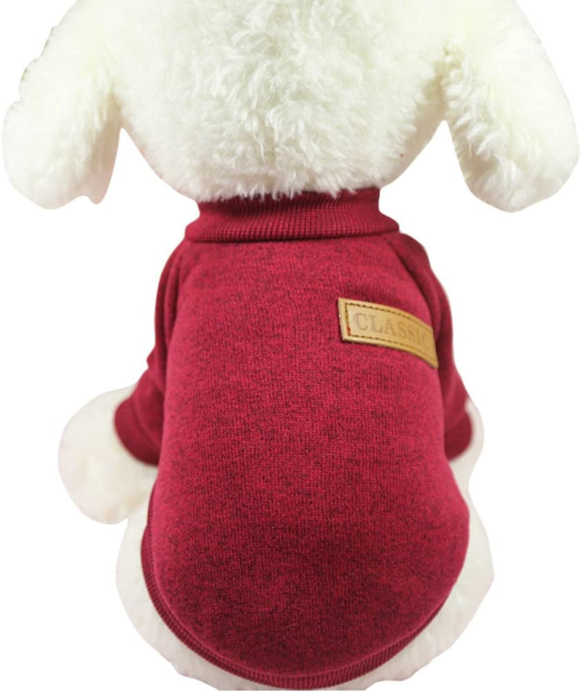Dog Clothes Dogs Sweater Soft Puppies Clothing Winter Puppy Sweaters Warm Outfit for Dogs Small XXS XS Cat Apparel (Pink, XS)