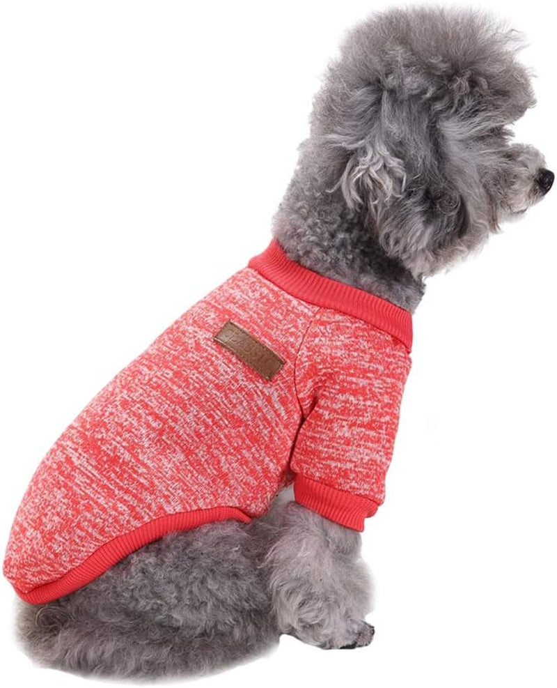 Dog Clothes Dogs Sweater Soft Puppies Clothing Winter Puppy Sweaters Warm Outfit for Dogs Small XXS XS Cat Apparel (Pink, XS)