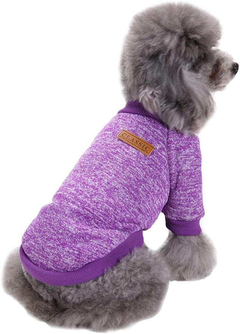Dog Clothes Dogs Sweater Soft Puppies Clothing Winter Puppy Sweaters Warm Outfit for Dogs Small XXS XS Cat Apparel (Pink, XS)
