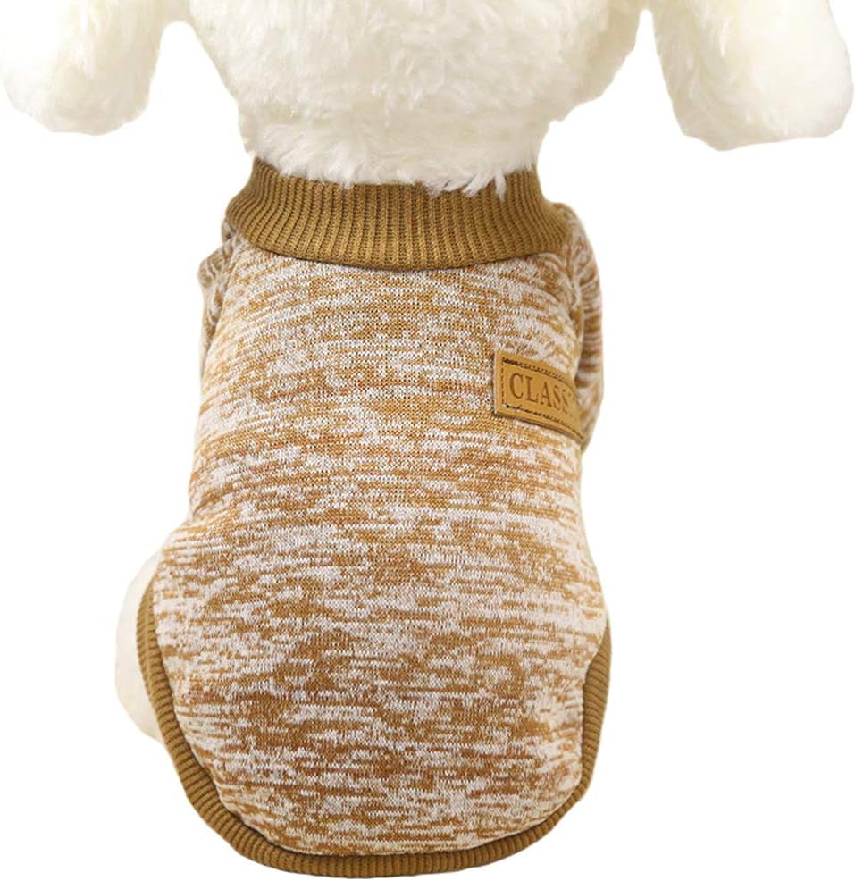 Dog Clothes Dogs Sweater Soft Puppies Clothing Winter Puppy Sweaters Warm Outfit for Dogs Small XXS XS Cat Apparel (Pink, XS)