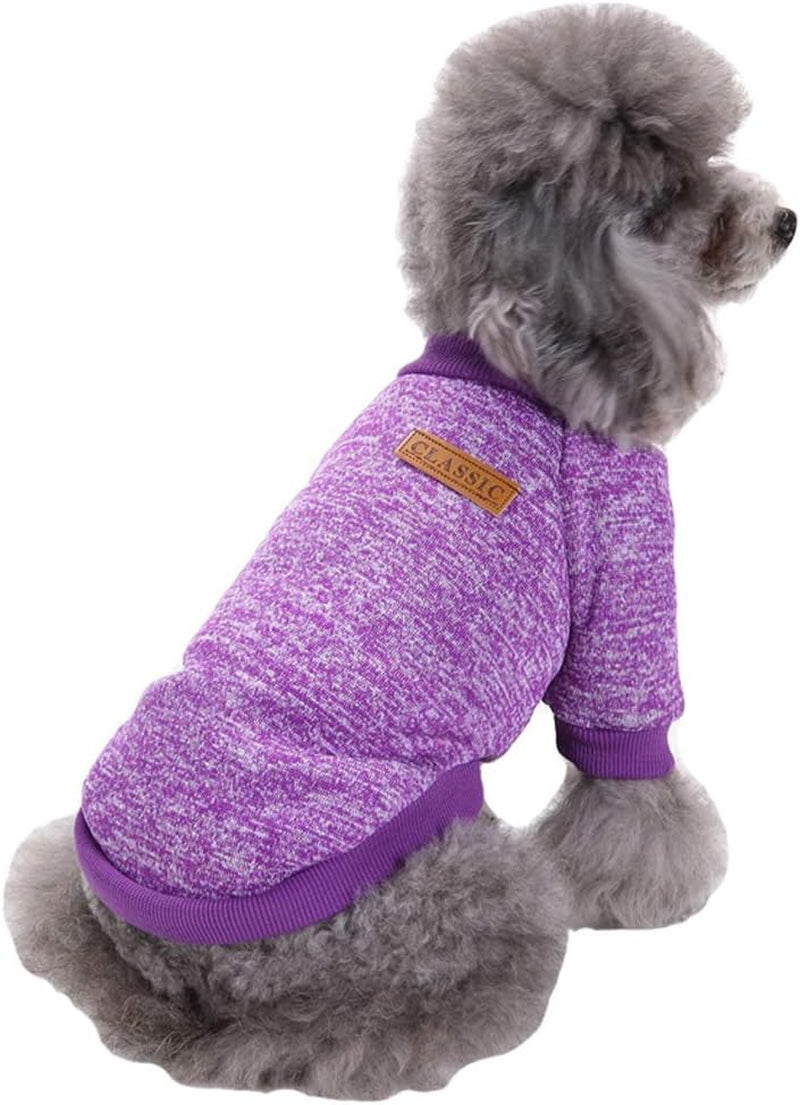 Dog Clothes Dogs Sweater Soft Puppies Clothing Winter Puppy Sweaters Warm Outfit for Dogs Small XXS XS Cat Apparel (Pink, XS)