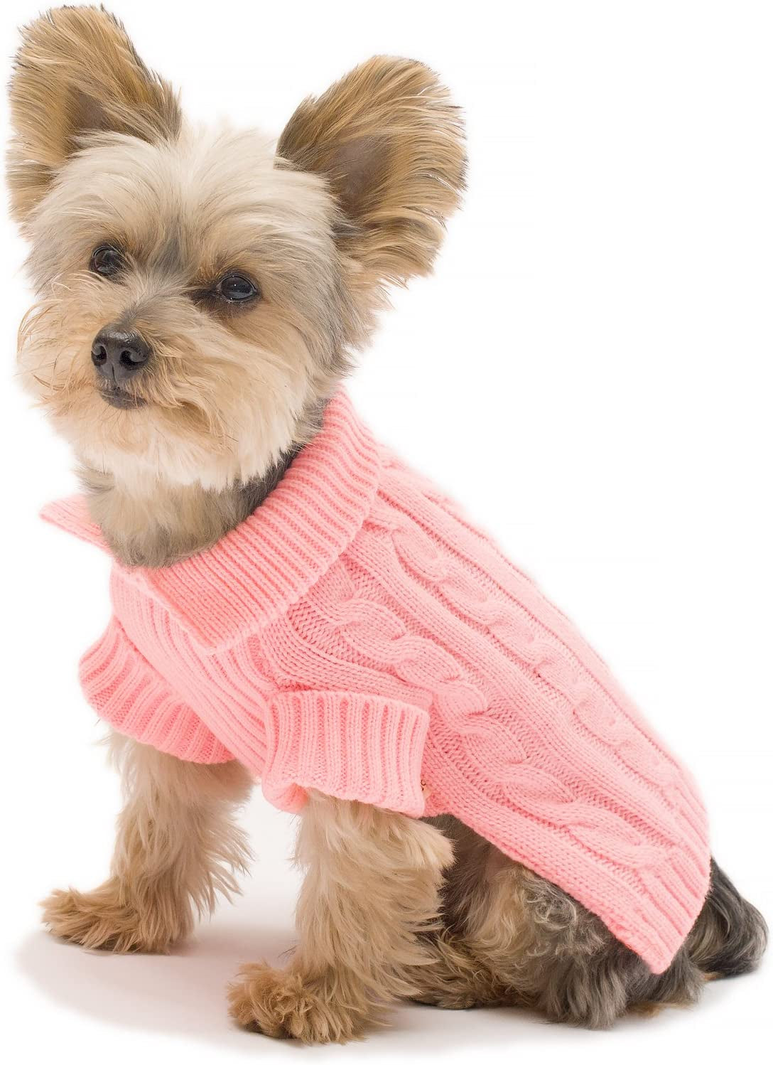 Millennium Pink Aran Dog Sweater Size #12 Medium